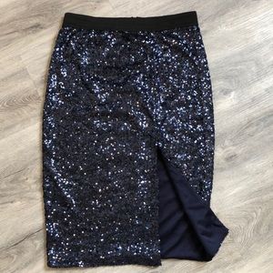 Deep navy blue pencil skirt